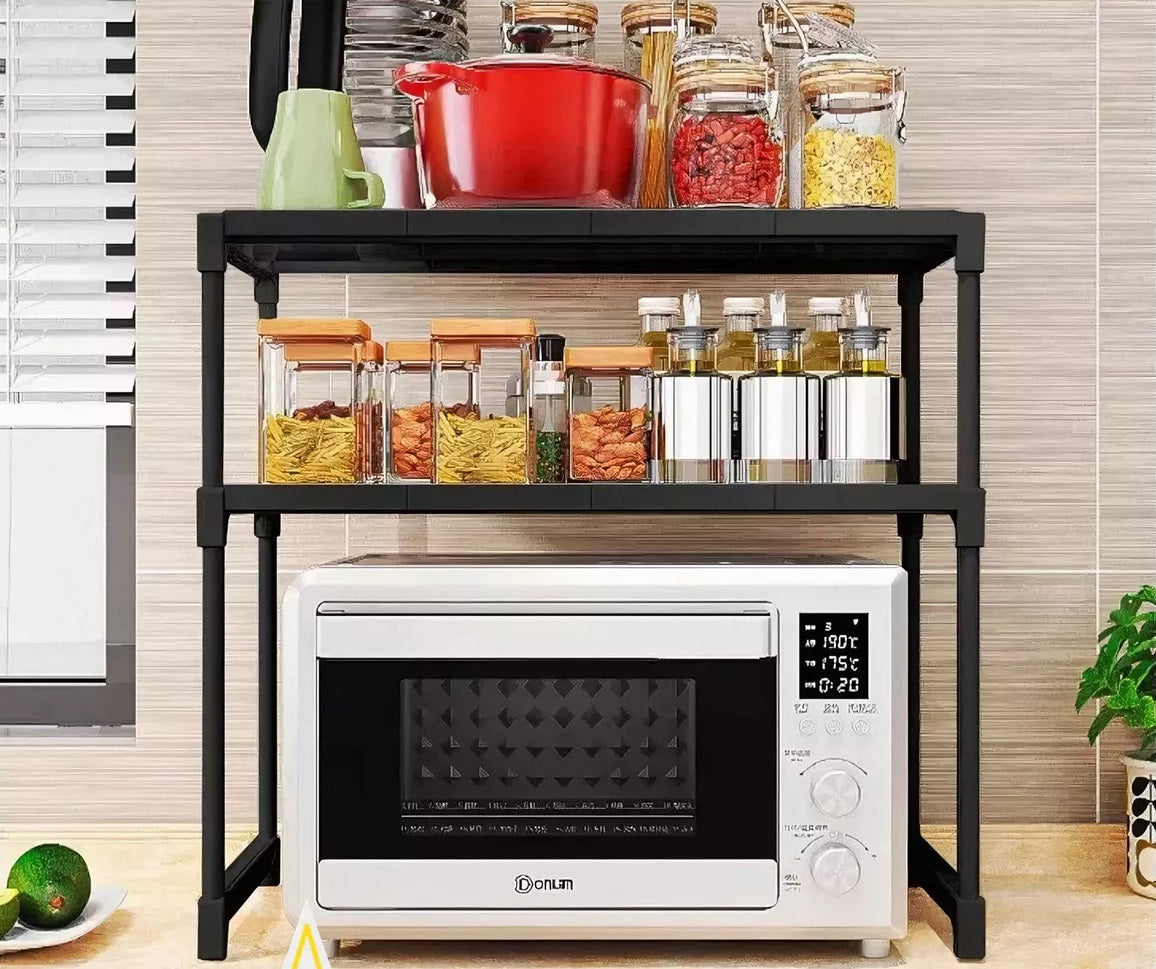 ESTANTE PRÁCTICA PARA MICROONDAS Y UTENSILIOS